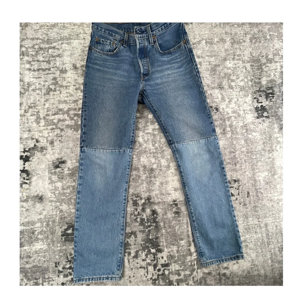 Levi 501 Mens 28x30 150th Anniversary‎ Button Fly Blue Medium Wash Jeans